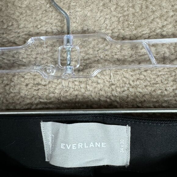 Everlane Tapered Pants Mens 34 x 30 Black Slim Fit Moisture Wicking Twill‎ NEW - Picture 9 of 13